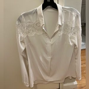T by Tahari white lace blouse. Barely used!